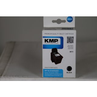 KMP H11 - 19 ml - Schwarz - kompatibel - Tintenpatrone (Alternative zu: HP 56, HP C6656AE)