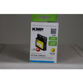 KMP H107  Pigmented - 14 ml - Größe XXL - Gelb - kompatibel für HP Officejet 6100 - 6600 H711a - 6700 - 7110 - 7510 - 7610 - 7612