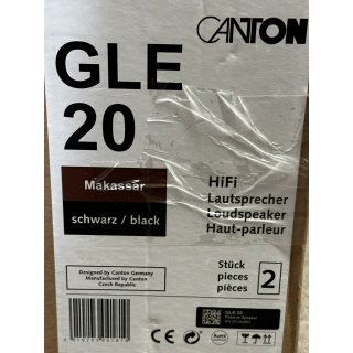 Canton GLE 20 makassar Regallautsprecher70/130W 2-Wege (2 Stück)