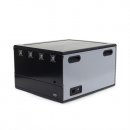Ergotron Zip12 Charging Desktop Cabinet - Schrankeinheit für 12 Tablets / Notebooks - Stahl - Schwarz, Silber - Bildschirmgröße: bis zu 35,6 cm (bis zu 14")
