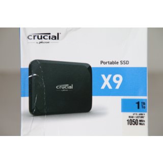 Micron Crucial X9 - SSD - 1 TB - extern (tragbar) - USB 3.2 Gen 2 (USB-C Steckverbinder)