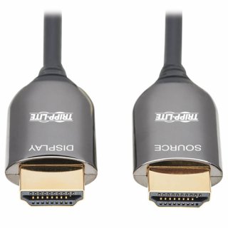 Eaton Tripp Lite Fiber Active Optical Cable (AOC) 8K HDMI Plenum-Rated - UHD @ 60 Hz, HDR, M/M, Black, 15 m